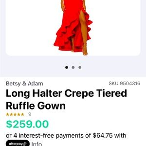 Betsy & Adam, worn once, dry cleaned, size 8